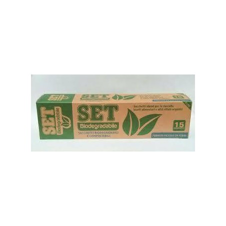 SACCHI SPAZZATURA SET BIO PICCOLO 42x45cm 10lt 15pz