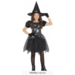 COSTUME BAMBINA STREGA ARGENTO 3-4 anni