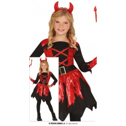 COSTUME BAMBINA DIAVOLO CON CERCHIETTO 3-4 anni