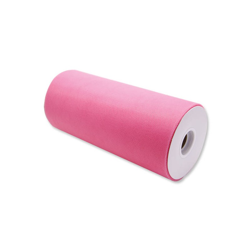 TULLE ROTOLO cm25x100mt ROSA CALDO BIG