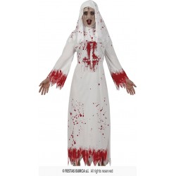 COSTUME DONNA SUORA INSANGUINATA TG.L 42-44