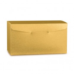 SCATOLA SEGRETO 4 BOTTIGLIE 32,5x17,5x18cm FIBRA ORO