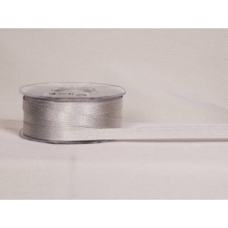 NASTRO DOPPIO RASO mm11x50mt COL.101 LAMÉ ARGENTO