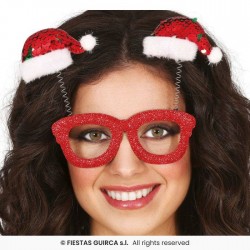 OCCHIALI CAPPELLO DI NATALE C/STRASS
