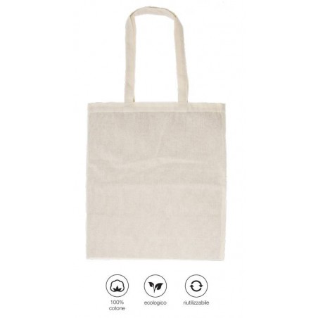 BORSA IN COTONE NEUTRA 38x42cm