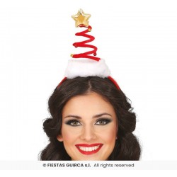 CERCHIETTO CAPPELLO DI NATALE ASPIRALE