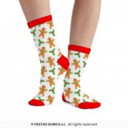 CALZE NATALIZIE ADULTI TG.42-48 PAN DI ZENZERO
