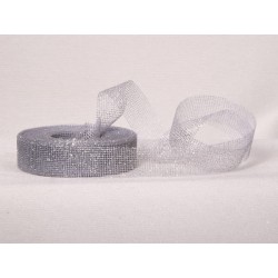 RETINA GLITTERATA mm25x20mt COL.101 ARGENTO