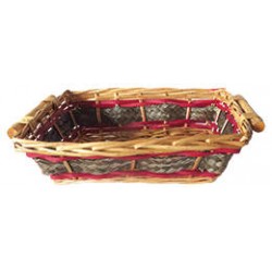 CESTO RETTANGOLARE NATURAL ROSSO 36x27x10cm CEN02767