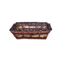 CESTO RETTANGOLARE MARRONE 36x27x10cm CEN02798