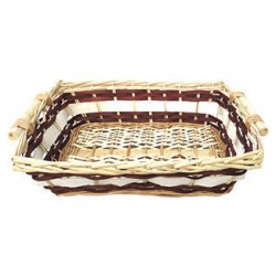 CESTO RETTANGOLARE BICOLOR BORDEAUX 51x38x13cm CEN01834