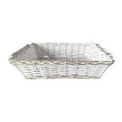 CESTO RETTANGOLARE BIANCO 57x45x15cm CEN02774