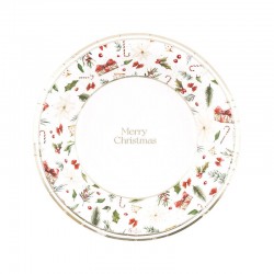 PIATTI FONDI 24cm LITTLE CHRISTMAS 8pz