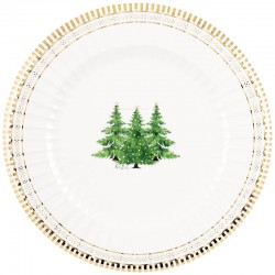 PIATTI MAXI 33cm GOLD TREES 6pz