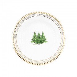 PIATTI 21cm GOLD TREES 8pz