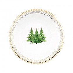 PIATTI FONDI 24cm GOLD TREES 8pz