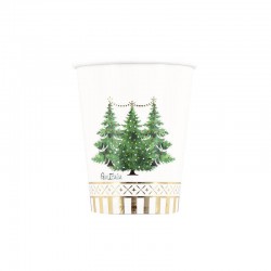 BICCHIERI 250cc GOLD TREES 8pz