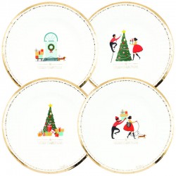 PIATTI 23cm CHRISTMAS STORY 8pz ASS.TI