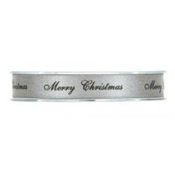 NASTRO FREDERIK MERRRY CHRISTMAS mm15x25mt ARGENTO