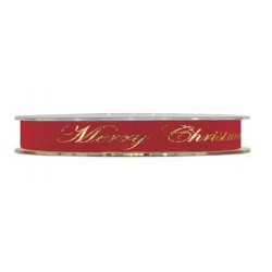 NASTRO VELVET GOLD CHRISTMAS mm15x10mt ROSSO