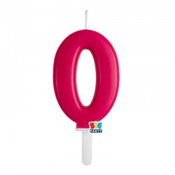 CANDELINA NUMERO 0 TINY PLUMP CHERRY 7cm