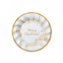 PIATTI DESSERT ø20cm CHRISTMAS GOLD 8pz