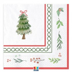 TOVAGLIOLI 33x33cm JOYFUL CHRISTMAS 16pz