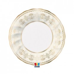 PIATTI FONDI ø24 ROYAL IVORY GOLD 6pz