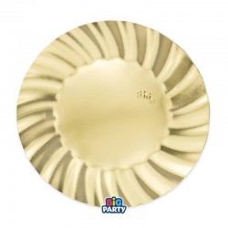 PIATTI PIANI ø25 WAVY ORO METAL 6pz