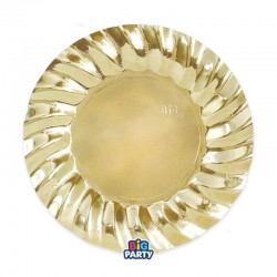 PIATTI FONDI ø24 WAVY ORO METAL 6pz