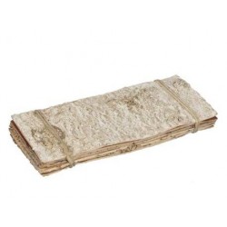 FOGLIO DI BETULLA 30x12cm BIANCO 6pz