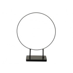 CERCHIO METALLO C/BASE ø30x38cm NERO