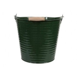 SECCHIELLO IN LATTA C/MANICO ø26x23cm VERDE LUCIDO