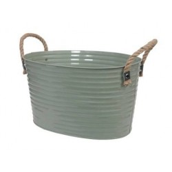 SECCHIO IN LATTA ø30x19cm EUCALIPTO LUCIDO