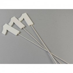 NUMERO LEGNO BIANCO CON STECCO "1" 10pz