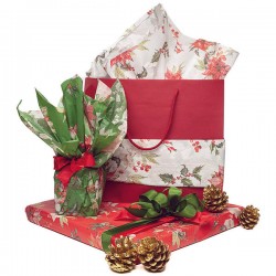 CARTA VELINA 70x100cm PNP 24 FOGLI STELLA DI NATALE...