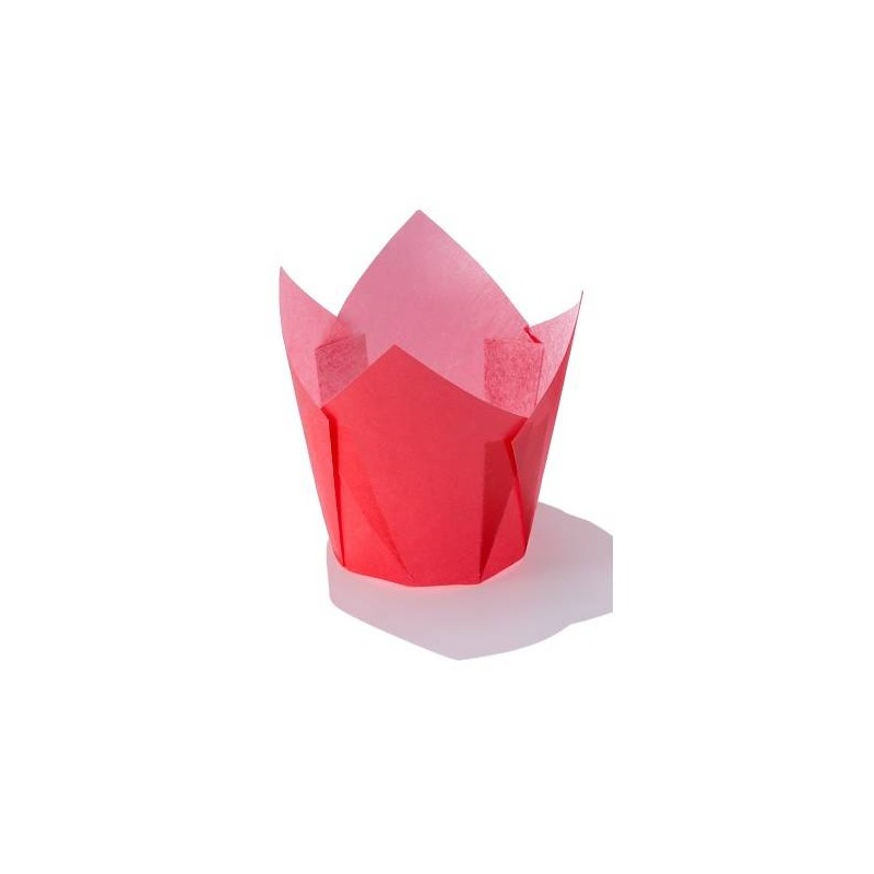 PIROTTINI TULIP 50x50mm H.72mm ROSSO 120pz