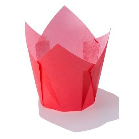 PIROTTINI TULIP 50x50mm H.72mm ROSSO 120pz