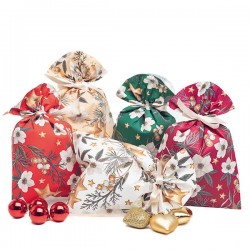 BUSTE REGALO P.P.L. 25x40cm WHITE CHRISTMAS ASS.TO 100PZ