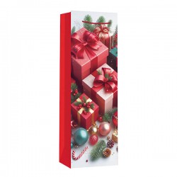 BORSA CARTA REGALO 210gr 12,7+11,3x37cm XMAS LINE1