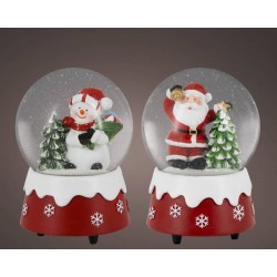 CARILLON PALLA DI NATALE C/MUSICA ø10x14,5cm 2ass.ti 1pz