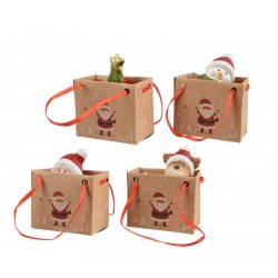 SOGGETTI NATALIZI IN TERRACOTTA C/BORSINA H.6,5cm ass.ti 1pz