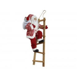 BABBO NATALE SULLA SCALETTA H.65cm
