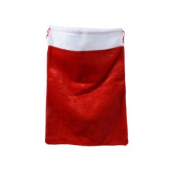 SACCO BABBO NATALE IN POLIESTERE 50x70cm ROSSO/BIANCO