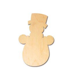 SAGOMA PUPAZZO DI NEVE in BETULLA cm.10x15