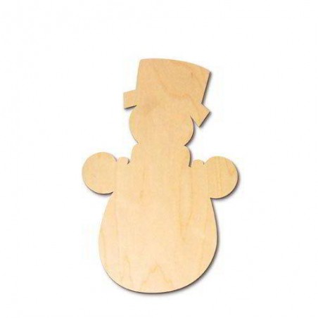 SAGOMA PUPAZZO DI NEVE in BETULLA cm.10x15