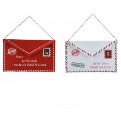 BUSTA LETTERA BABBO NATALE IN FELTRO 20x13cm ASS.TI 1pz