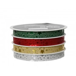 NASTRO GLITTER STAR 1x4mt 4COLORI ASS.TI
