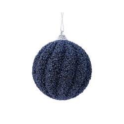 PALLINA ONDA PERLE ø8cm GLITTER BLU NOTTE