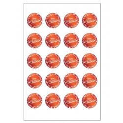 ETICHETTE ADESIVE MERRY CHRISTMAS ROSSO ø3 240pz